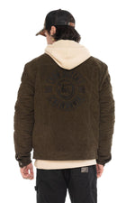 Brown corduroy jacket with embroidery - Image n°2