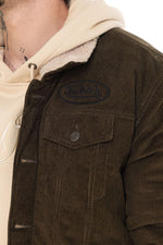Brown corduroy jacket with embroidery - Image n°6