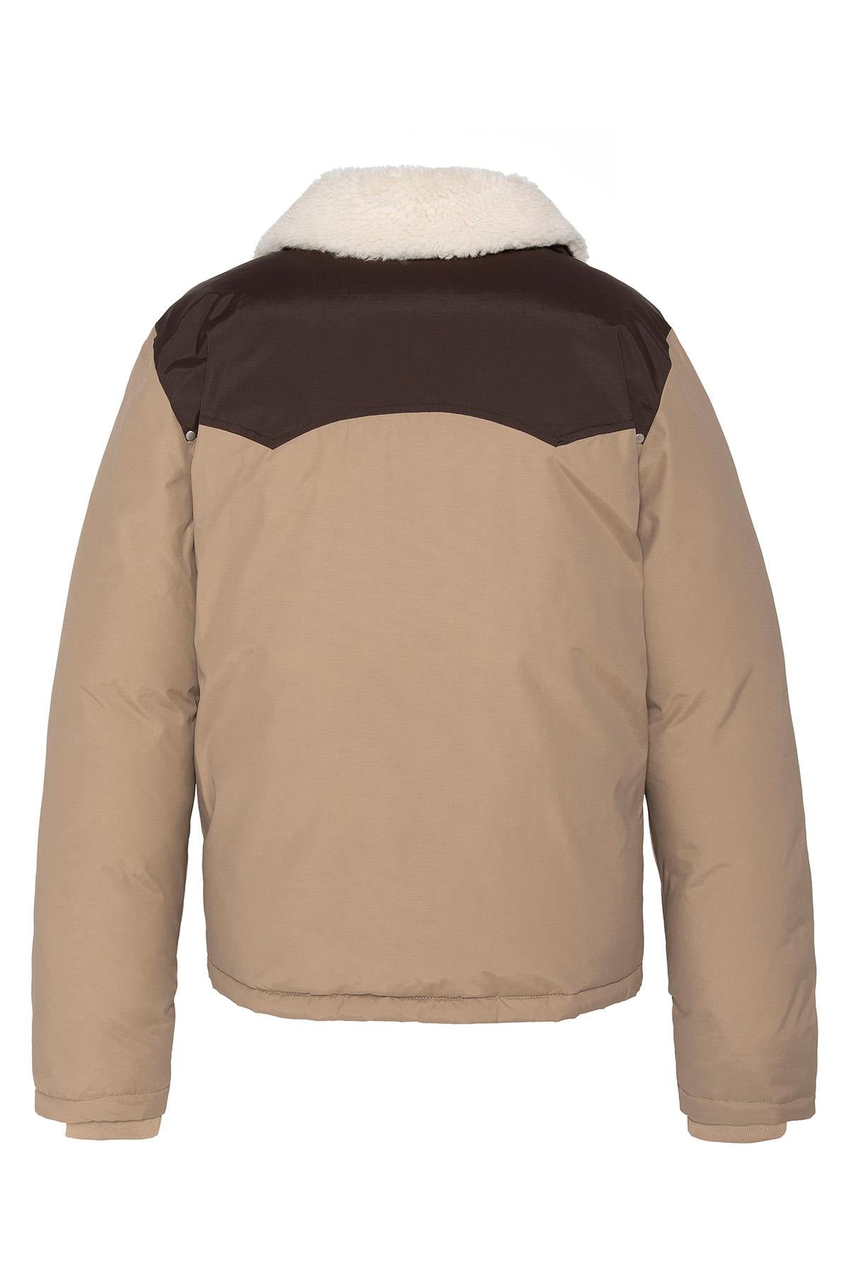 Retro beige jacket in cotton and nylon - Image n°2