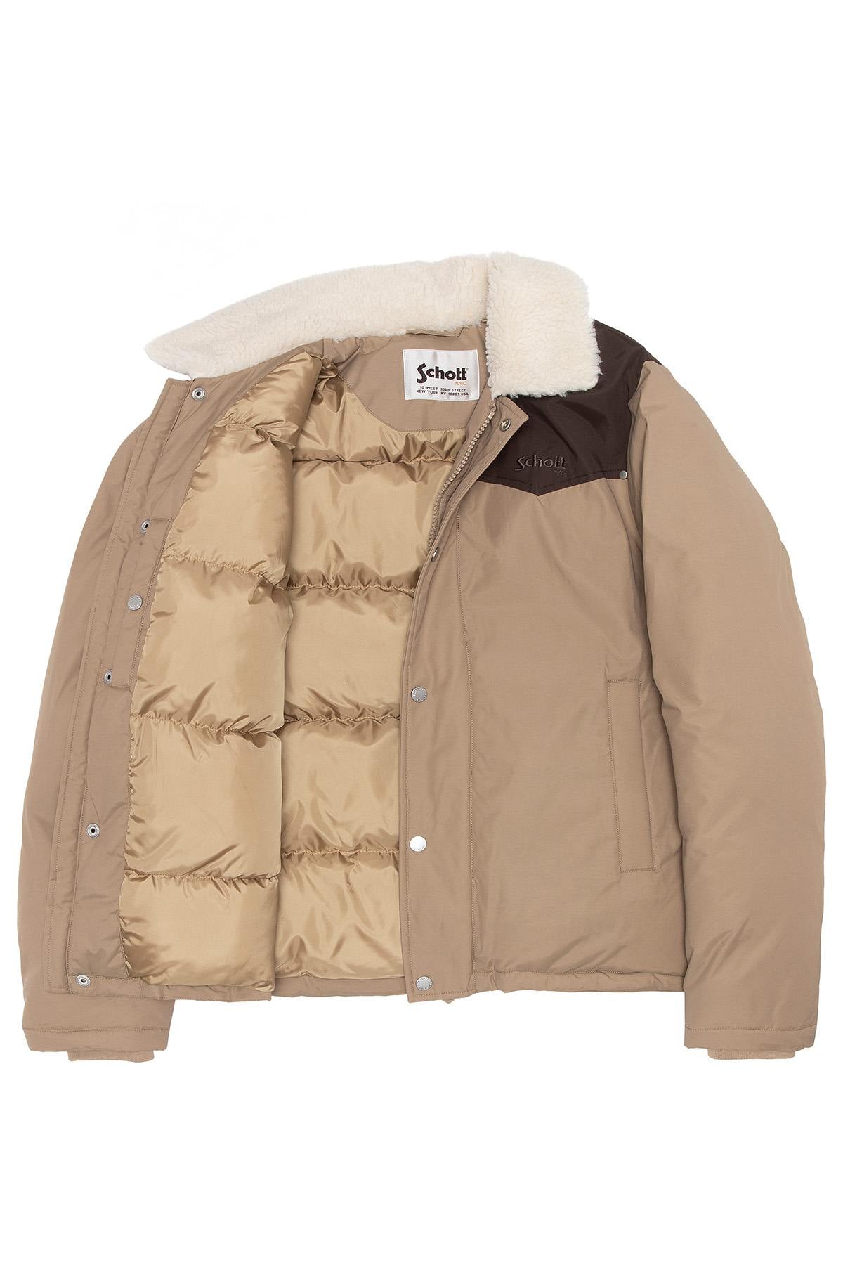 Retro beige jacket in cotton and nylon - Image n°3