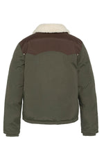 Men's Khaki and Brown Fur-Lined Jacket - Image n°2