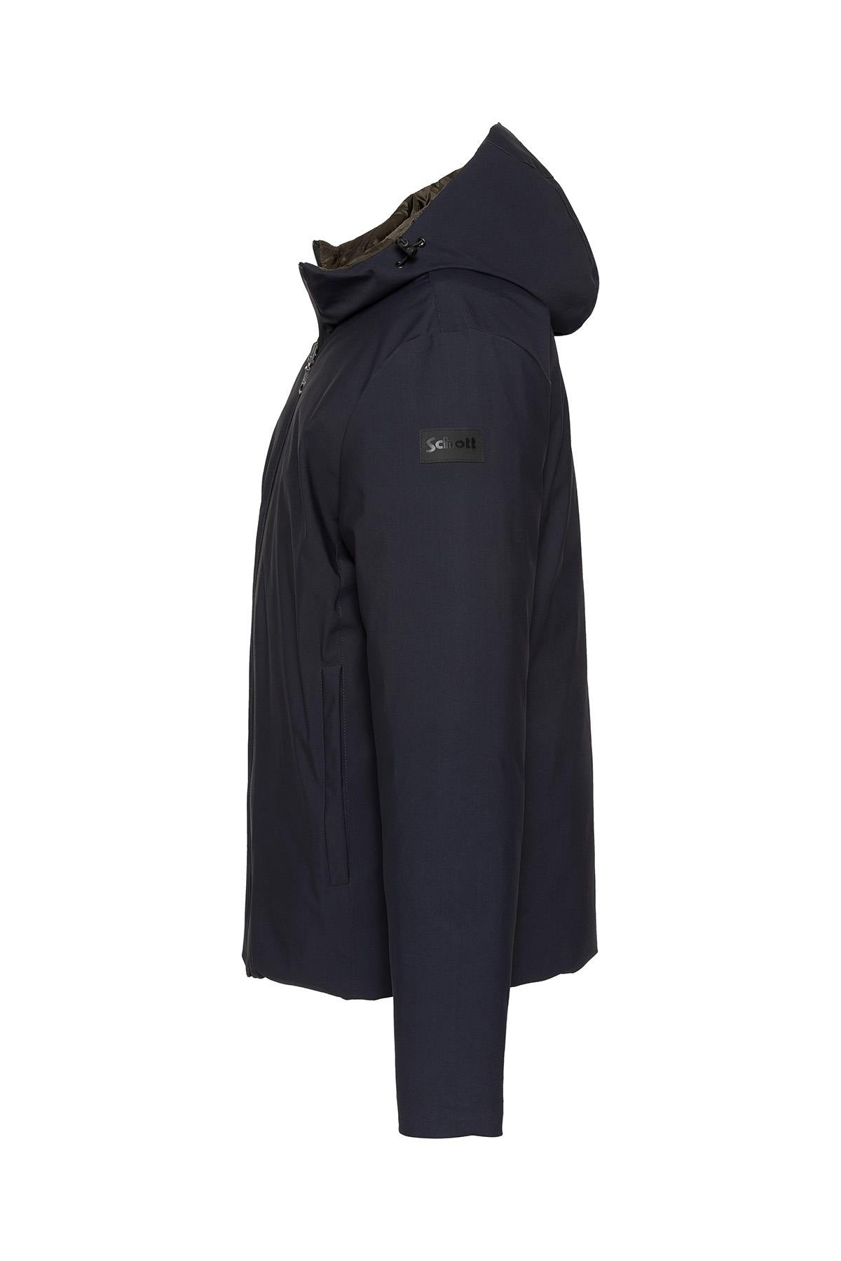 Reversible blue and khaki nylon jacket - Image n°3
