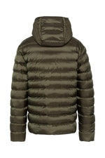 Reversible blue and khaki nylon jacket - Image n°6