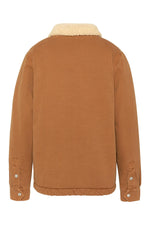 Trapper-style cotton jacket with sherpa lining - Image n°2