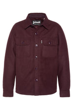 Burgundy wool and polyester overshirt - Image n°1