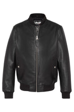 Men's Cowhide Leather Bomber Jackets - Image n°1
