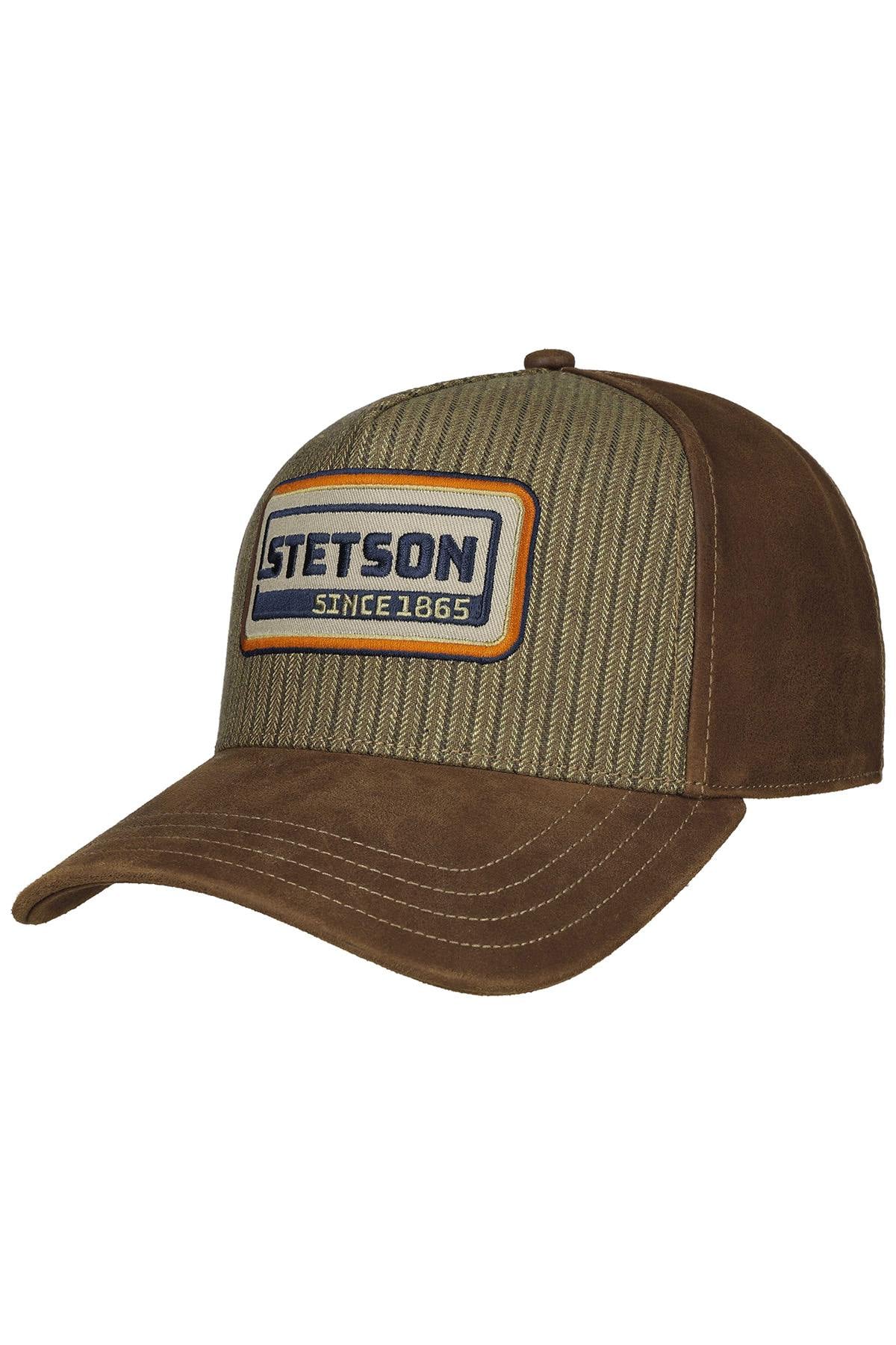 Brown cap with embroidery - Image n°1