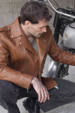 Buco J-21R leather jacket - cognac Cow Vintage, warm golden caramel tone - Image n°5