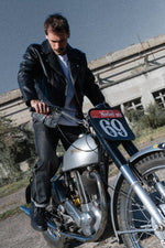 Buco J-21R leather jacket - black Cow Vintage, American cut - Image n°2