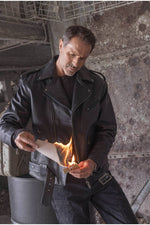 Buco J-27R leather jacket - black Cow Milled, police motorcycle unit heritage - Image n°1