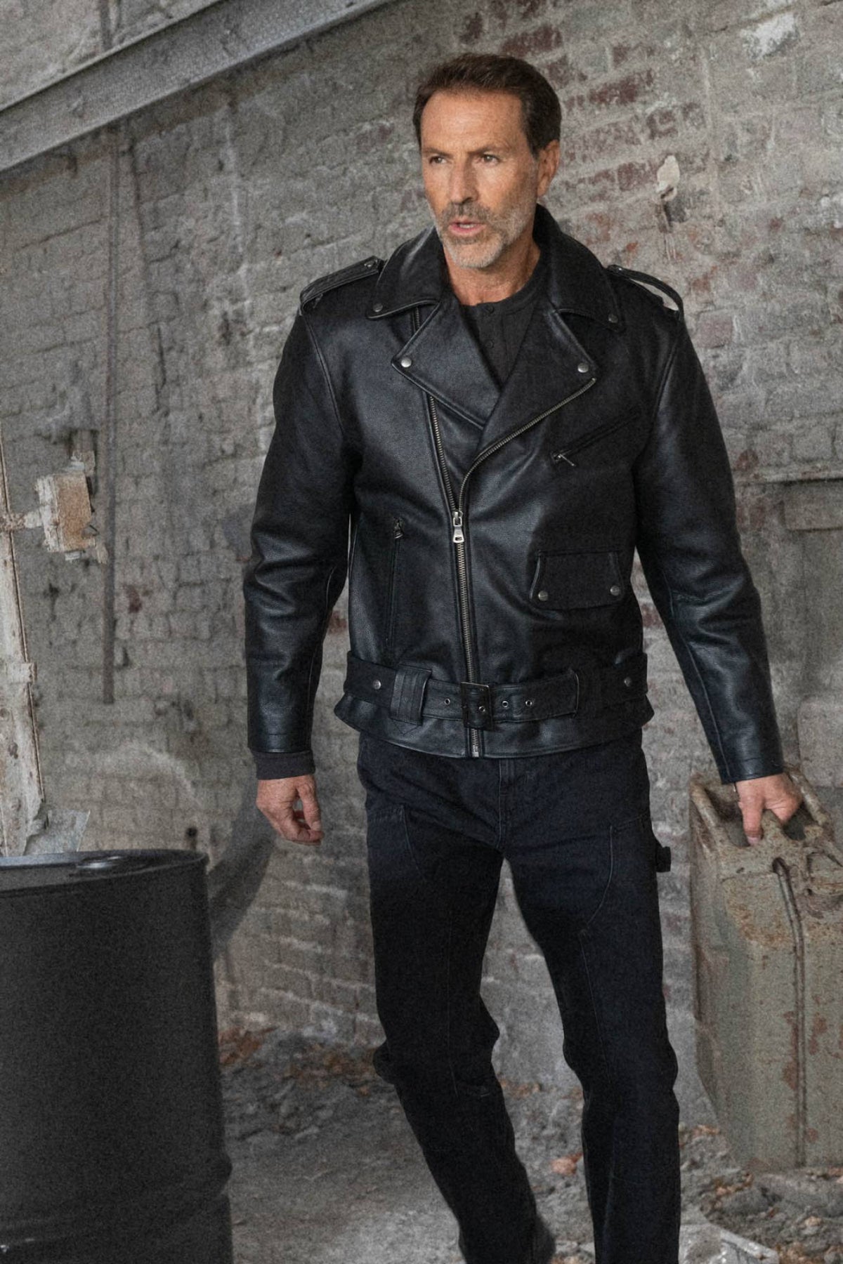 Buco J-27R leather jacket - black Cow Milled, police motorcycle unit heritage - Image n°12