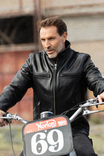 Buco J-100R leather jacket - black Napa, clean café racer lines - Image n°1