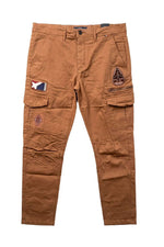 Camel cotton cargo trousers with PAF patches - Image n°3