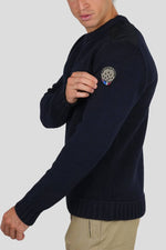Navy blue pullover with a French Air Force patch on the sleeve - Image n°2