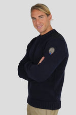 Navy blue pullover with a French Air Force patch on the sleeve - Image n°4