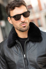 Timeless black leather flight jacket - Image n°3