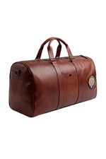 Tan brown leather travel bag - Image n°3