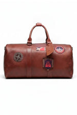 Tan brown leather travel bag - Image n°2