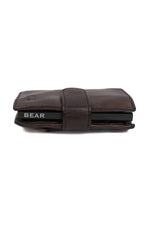 Aged-look brown leather wallet - Image n°4