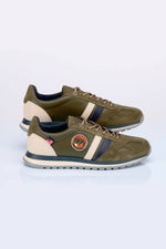 Men's green leather sneakers - Image n°5