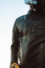 cowhide jacket with quilted accents and a sleek patina. - Image n°5