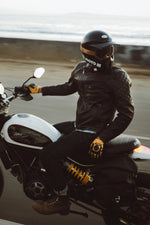 cowhide jacket with quilted accents and a sleek patina. - Image n°4