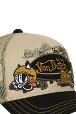 Beige cap with embroidered patches - Image n°6
