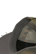 Khaki and grey trucker cap with embroidered logo - Image n°7
