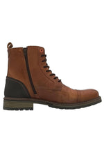 Brown cowhide leather boots - Image n°2