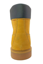 Yellow cowhide leather boots - Image n°5