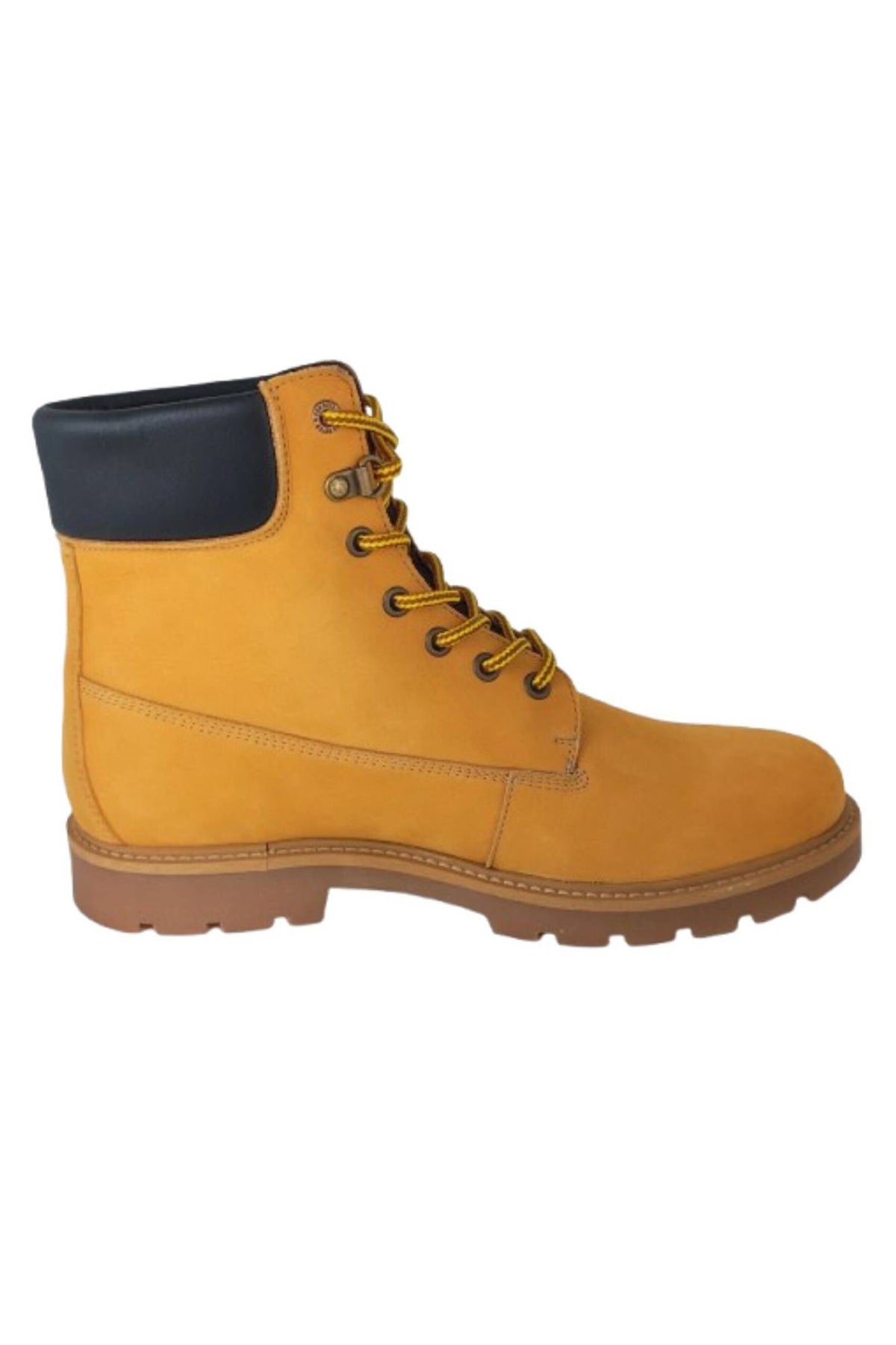 Yellow cowhide leather boots - Image n°2