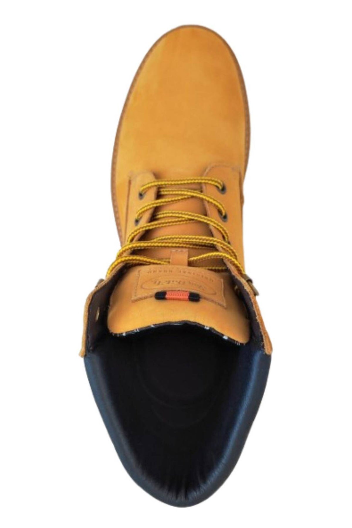 Yellow cowhide leather boots - Image n°3