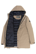 2-in-1 beige and blue parka with removable lining - Image n°8
