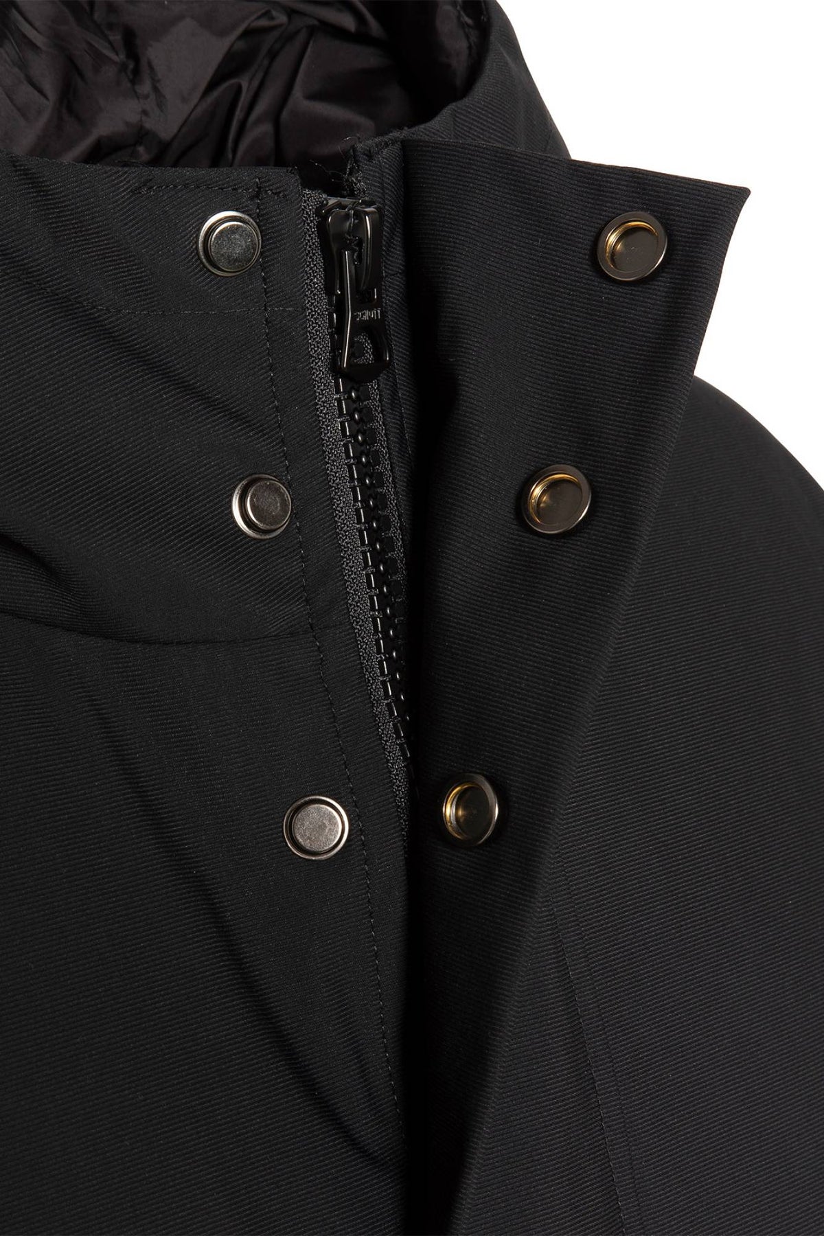 Black mid-length 2-in-1 nylon parka - Image n°10