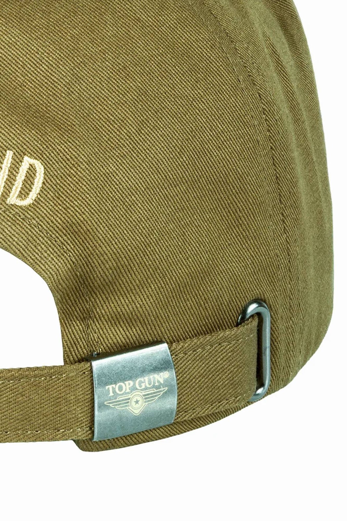 Olive cotton cap with embroidered patch - Image n°4