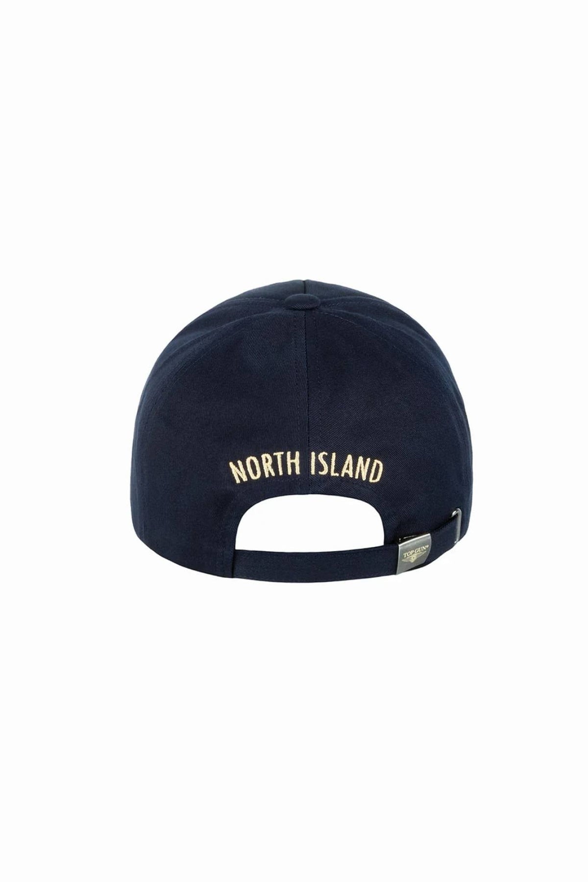 Navy blue cotton cap with embroidered patch - Image n°3