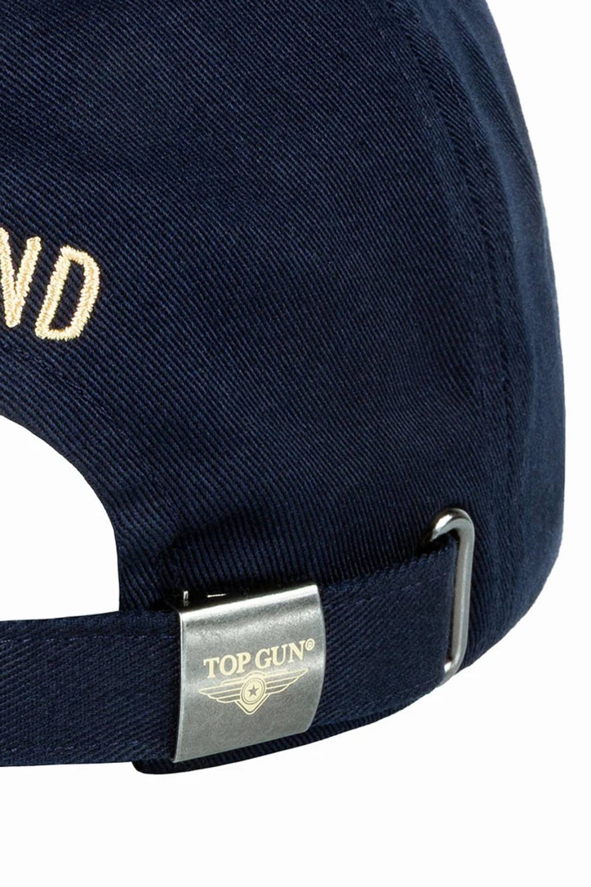 Navy blue cotton cap with embroidered patch - Image n°4
