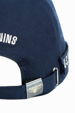 Navy blue cotton cap with embroidered logo - Image n°10