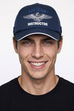 Navy blue cotton cap with embroidered logo - Image n°5