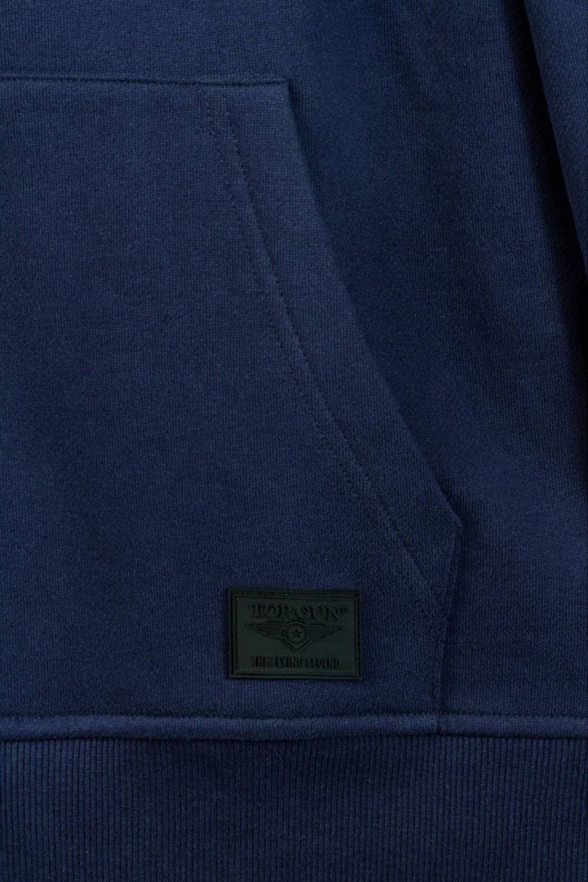 Navy cotton sweater with embroidered patches - Image n°7