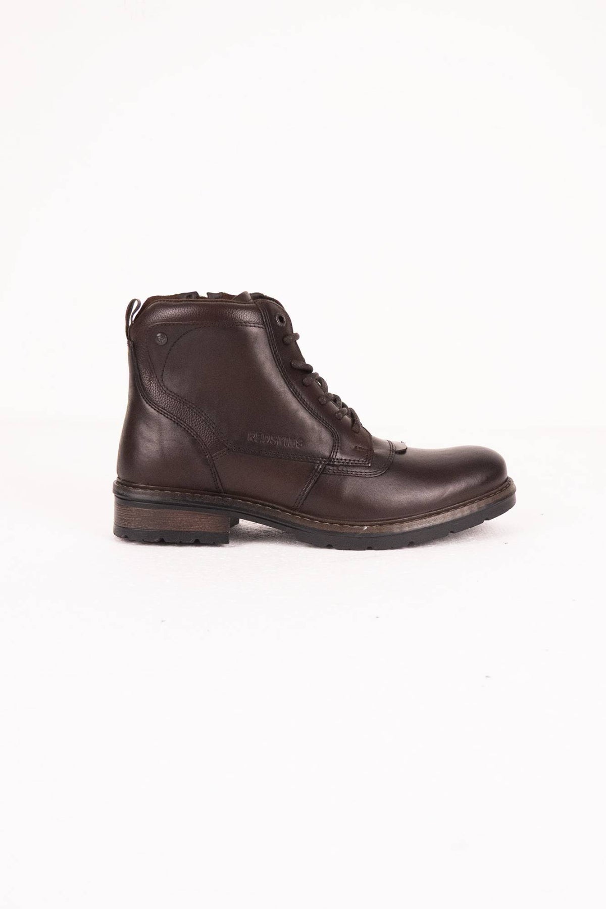 Men's chestnut cowhide leather boots - Image n°3
