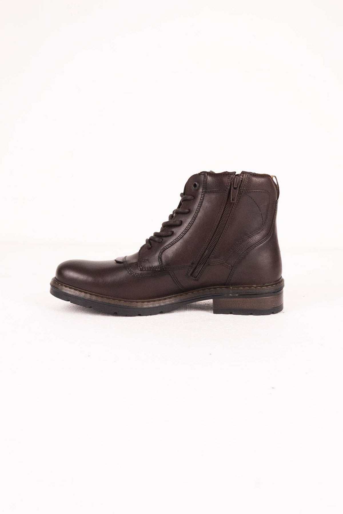 Men's chestnut cowhide leather boots - Image n°4