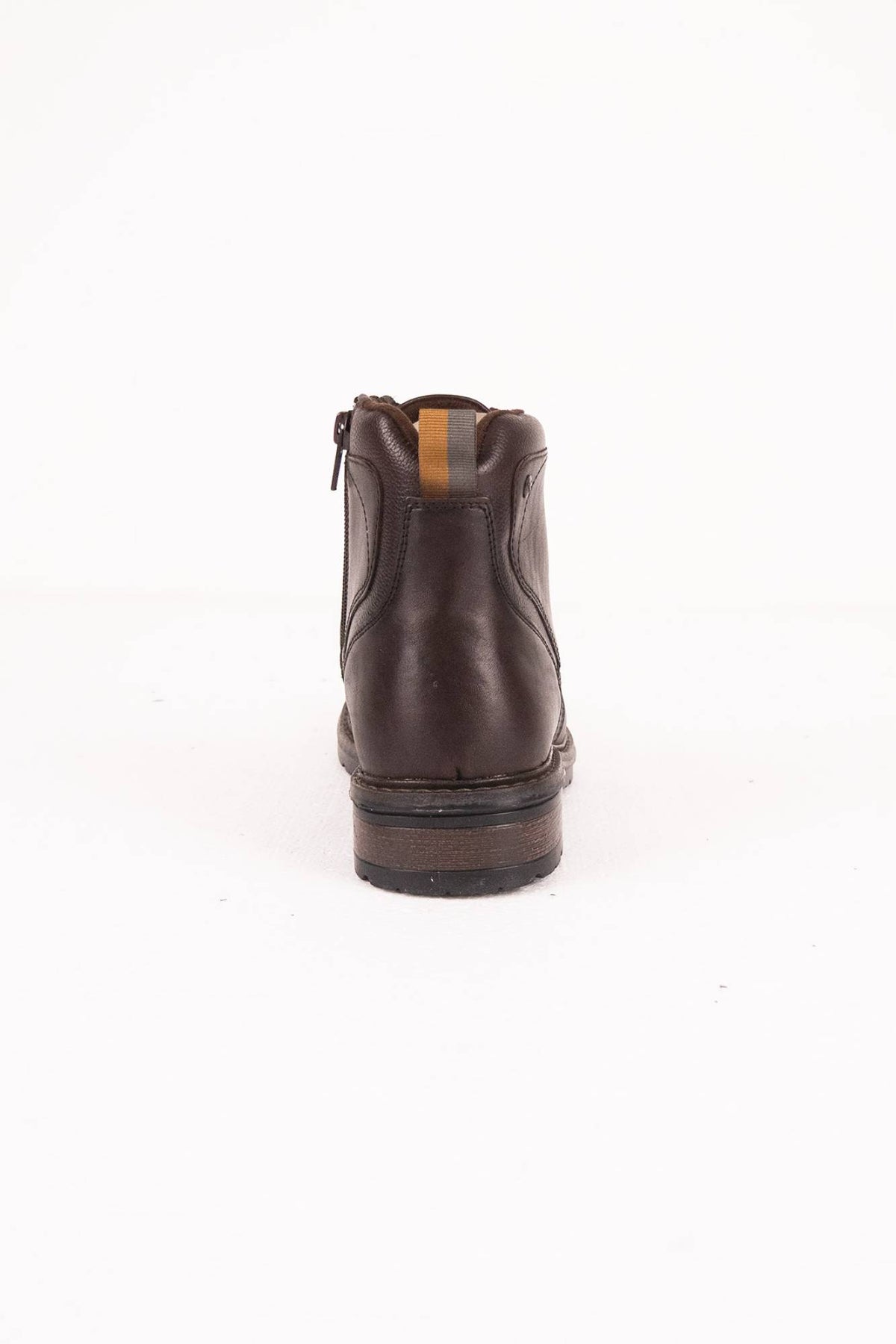 Men's chestnut cowhide leather boots - Image n°5