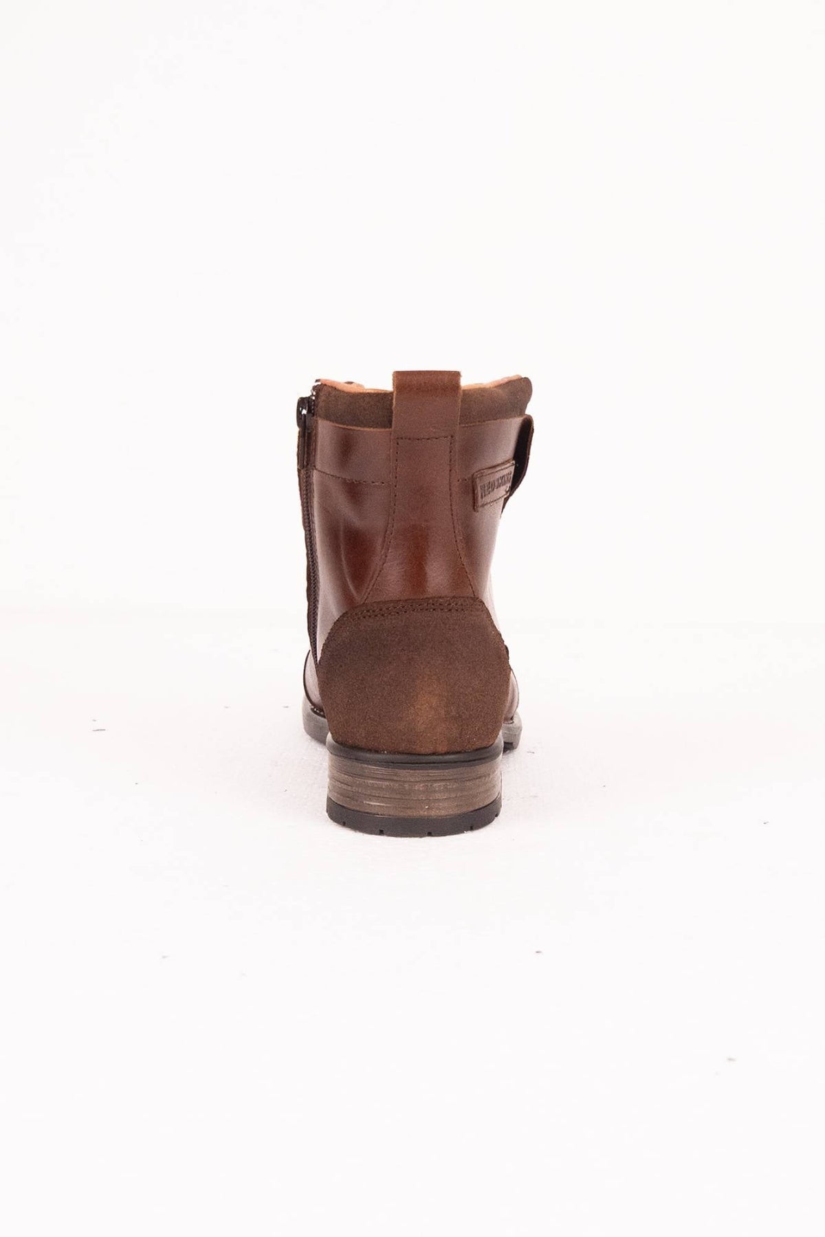 Men’s tobacco-colored leather boots with fold-over cuff - Image n°5