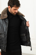 Black leather aviator collector's edition 60 years PAF - Image n°6