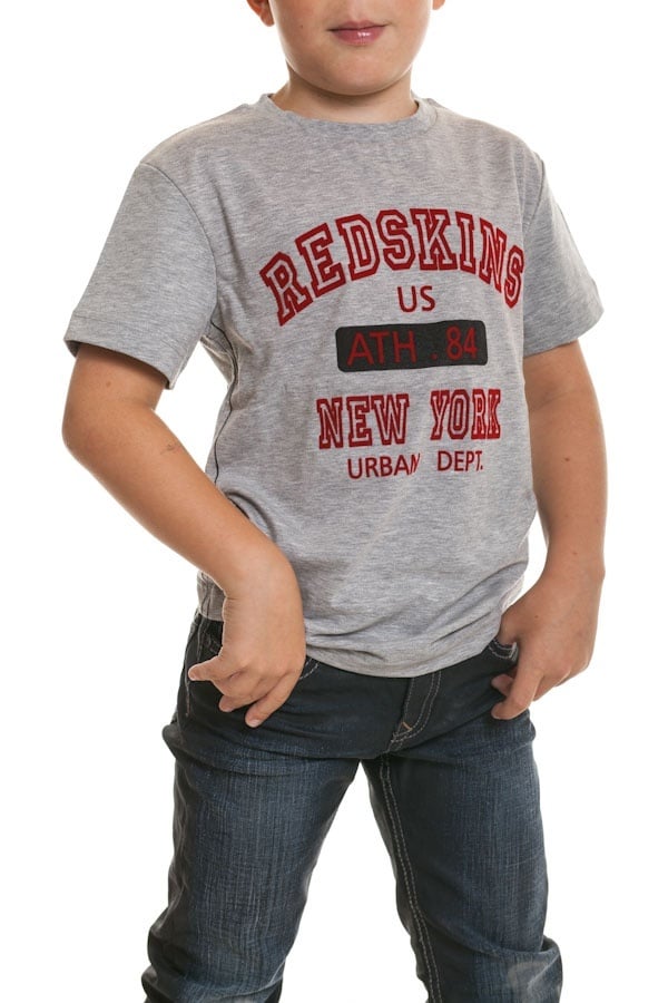 Children's gray t-shirt Redskins - Image n°1