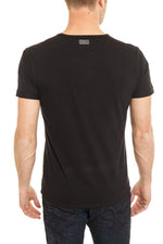 Men's black Kaporal cotton t-shirt with round neck - Image n°3
