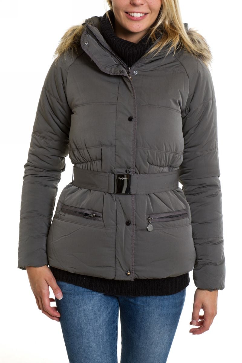 Pepe Jeans chrome polyester down jacket for Women - Image n°1