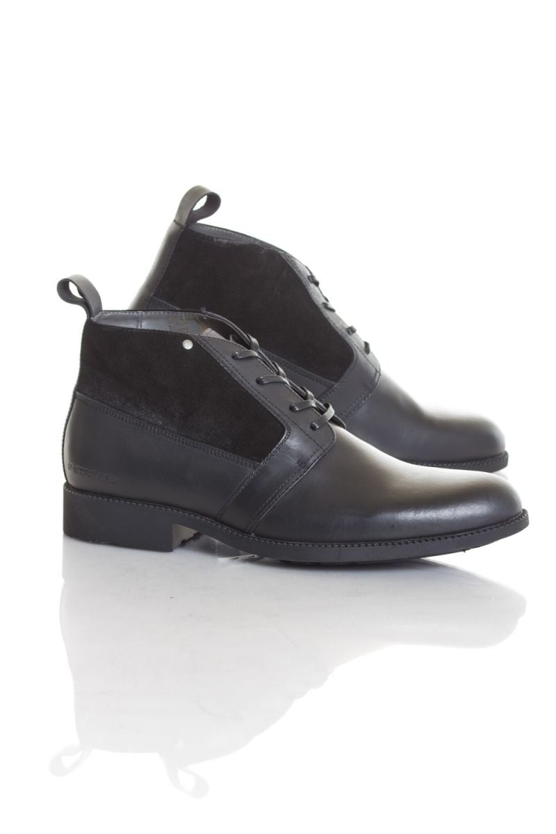 G-star black leather high-top dress shoes for Men - Image n°1