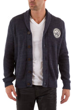 Men's Kaporal cotton cardigan Midnight blue - Image n°2